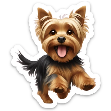 Yorkie dancing  sticker