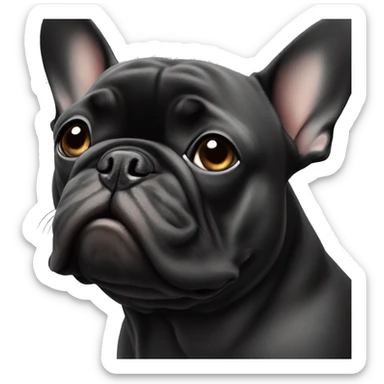 black French bulldog  sticker
