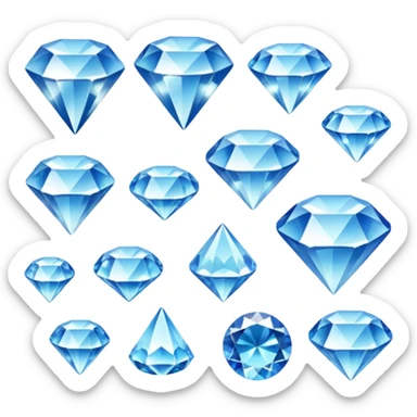 shiny diamonds closely together sticker