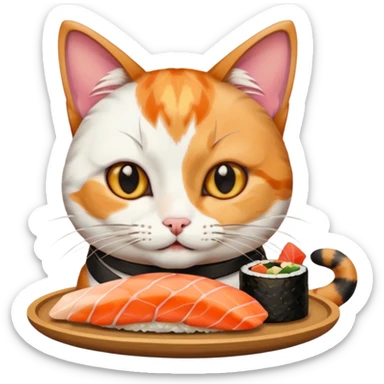 pandas cat sushi sticker