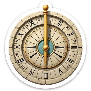ancient sundial sticker