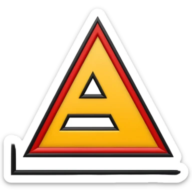 Mejorar la numero 4 las lineas del mismo tamaño color rojo amarillo y negro sticker