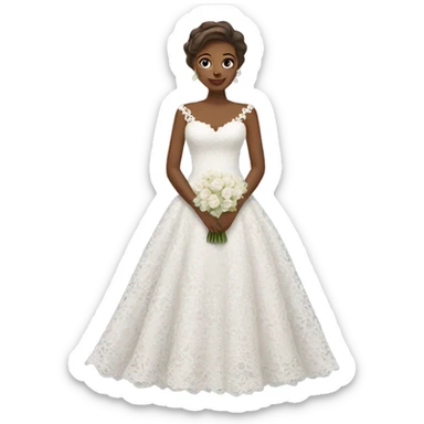 Lace wedding dress sticker