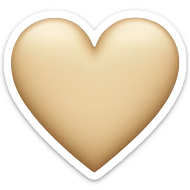 Beige Heart  sticker