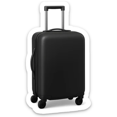 black hand bag luggage, simple and clear sticker