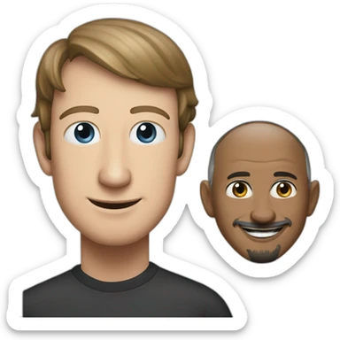 Mark zuckerberg with steve jobs sticker