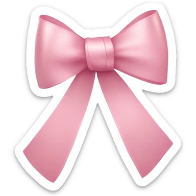 light pink ribbon bow sticker