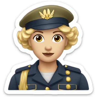 maeva sergent militaire francais blond sticker
