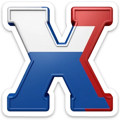 ATX  Block letters painted the colors of the Texas state flag sticker