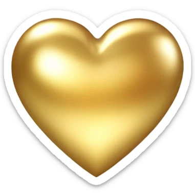 Gold heart sticker