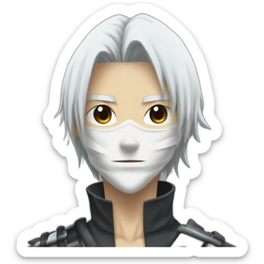 Ishigo de Bleach avec sans masque de hollow sticker