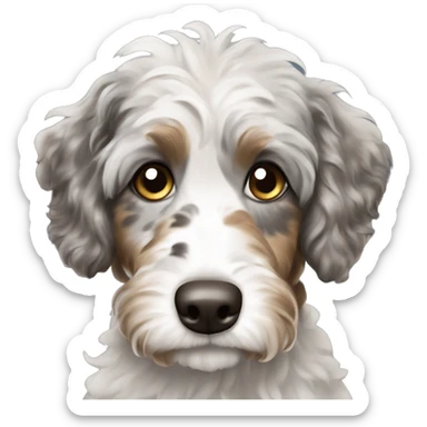 Merle Aussiedoodle sticker