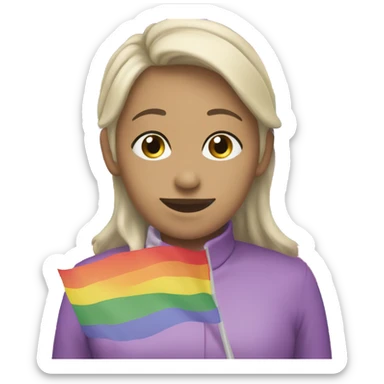 LGBTQIA+ Lesbian Flag sticker