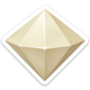 diamond shape carved from ivory. square tilted 45 degreeshead on view sticker