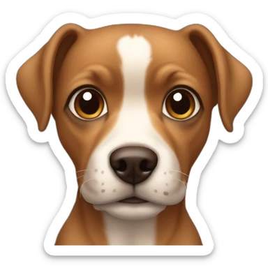 Chiuaua dog brown sticker