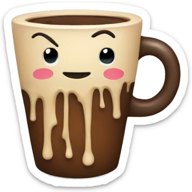 a coffe dripping sticker