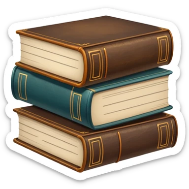 pile of stacked books sticker