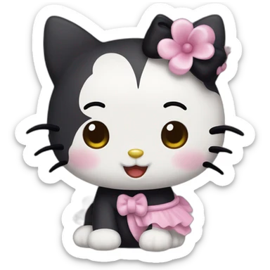 Kuromi Hello Kitty sticker