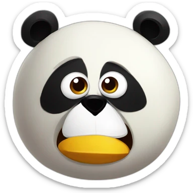panda angry birds sticker