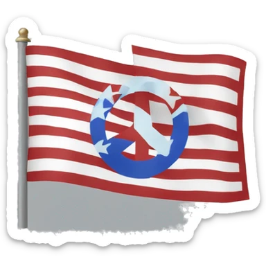 Baner of peace flag sticker