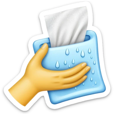 hand wipe cleaning sticker