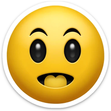 Pac-Man which just has two black dots as the eyes and a wide open mouth which is just pitch black sticker