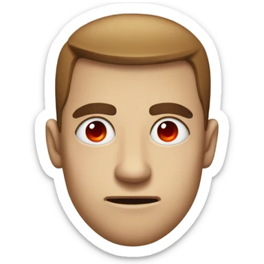 Bloodshot squinted eyes sticker