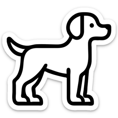 minimalist outline style black labrador retriever t-shirt graphic sticker