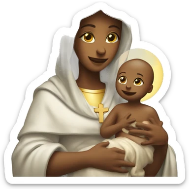 holy Mary with baby Jesus sticker