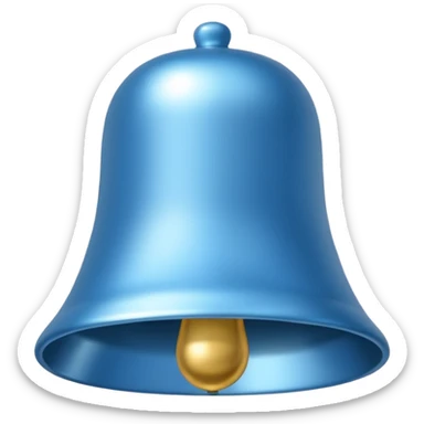 sky blue bell, simple sticker