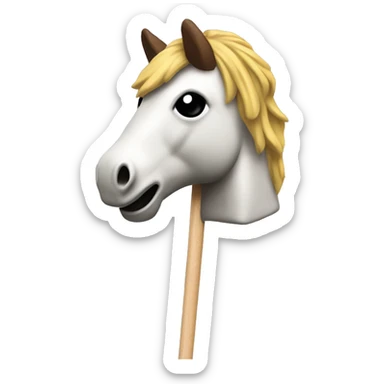 hobby horse toy head on the stick sticker