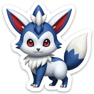 Zangoose-Meowstic-Minccino-Absol-Pachirisu-fusion sticker