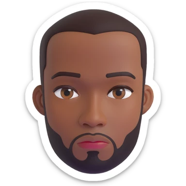 kale Black man, serious expression, simple background sticker