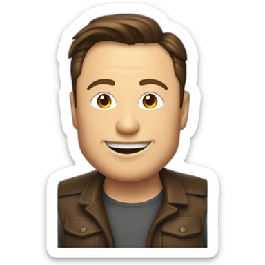 Elon musk buvant une bière sticker