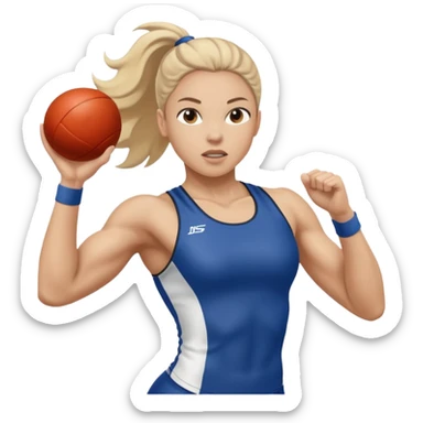 track and field throwing event female  sticker