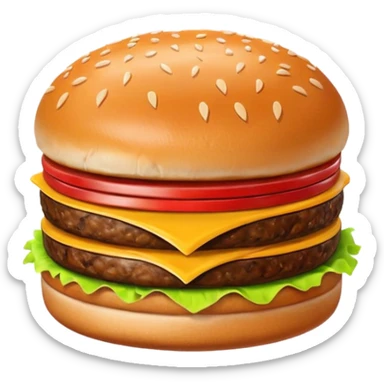 mcdonalds burger single patty sticker