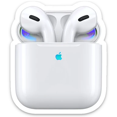 A single Apple Airpod sticker