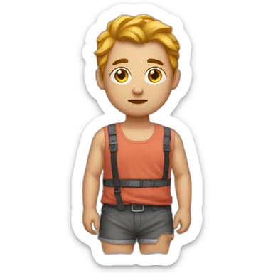 injured in tank top sticker