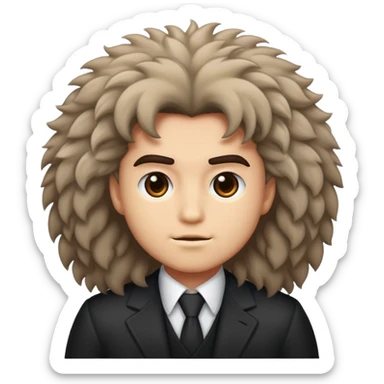 Fluffy hair final boss sticker
