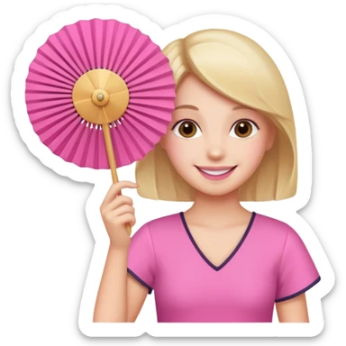 Clean girl pink fan and I love sticker