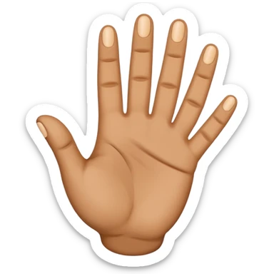The ok hand emoji but with the 2 fingers spread apart sticker