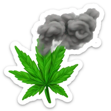 Weed smoke sticker
