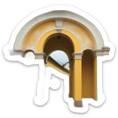 Antigua guatemala yellow Arch sticker
