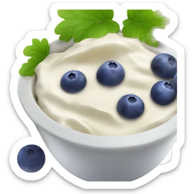 yoghurt bowl with grapes and blueberries sticker
