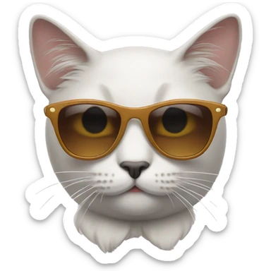 Cat with sunglasses sticker