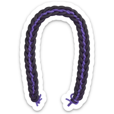 hair braid with silver rings sticker