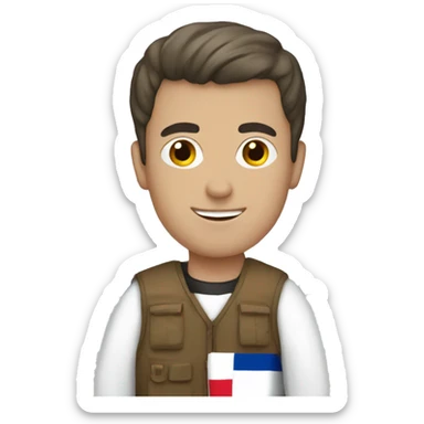 men with the croatian flag sticker