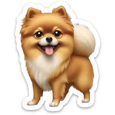 Pomeranian dog full body sticker