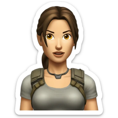 Lara Croft tomb raider 1997 sticker