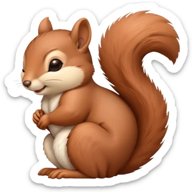 Meme-Worthy Cute Sleeping Squirrel Portrait Emoji, Head resting peacefully with a contented smile, showcasing a nimble build and a luxuriously soft auburn Fur with a bushy tail, eyes shut in a serene, restful nap, Simplified yet hilariously adorable features, highly detailed, glowing with a soft, drowsy light, high shine, relaxed and utterly lovable, stylized with an air of playful laziness, bright and heartwarming, soft glowing outline, capturing the essence of a comically sleepy squirrel, so meme-worthy it feels like it could instantly become the next viral sensation of adorable slumber! sticker